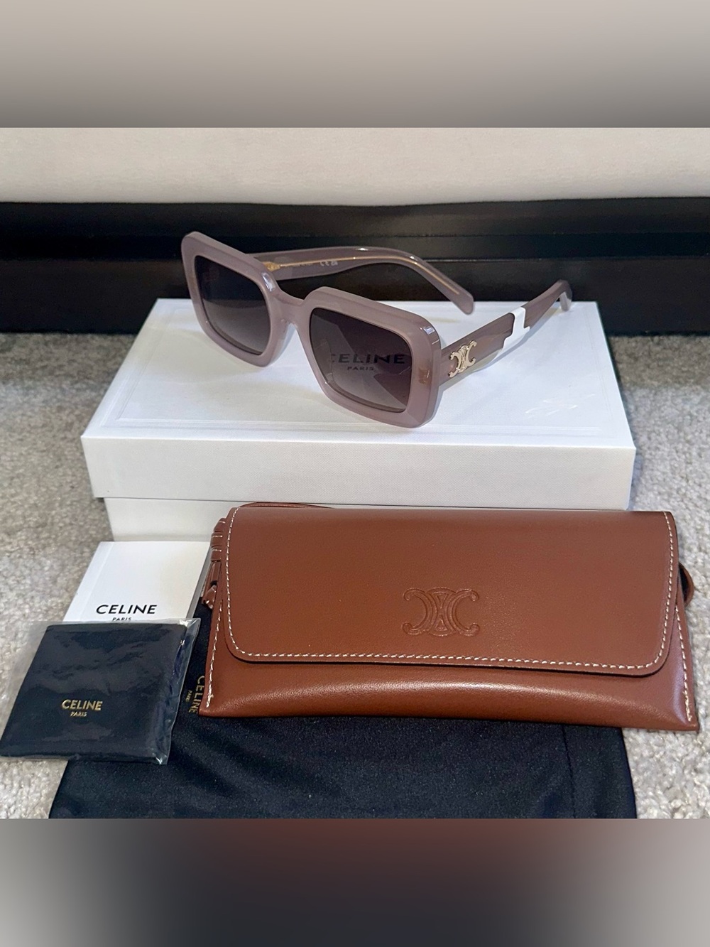New CELINE Triomphe Square Sunglasses - 56mm